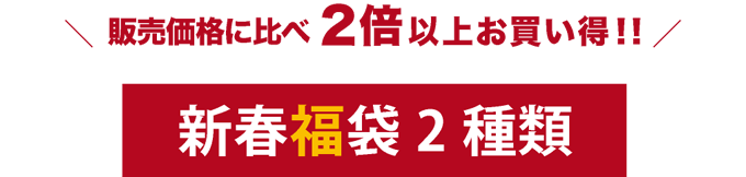 販売価格の2倍以上お買い得!!新春福袋2種類